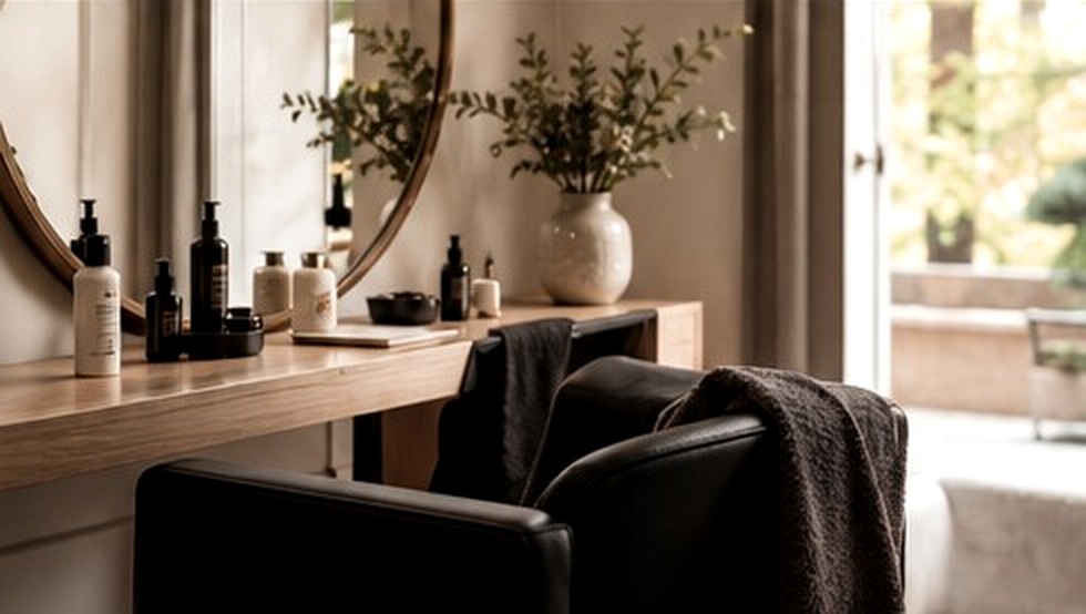 Ambiance de salon de coiffure, photographie illustrative